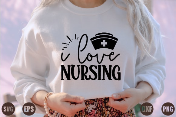 I love nursing t shirt design for sale
