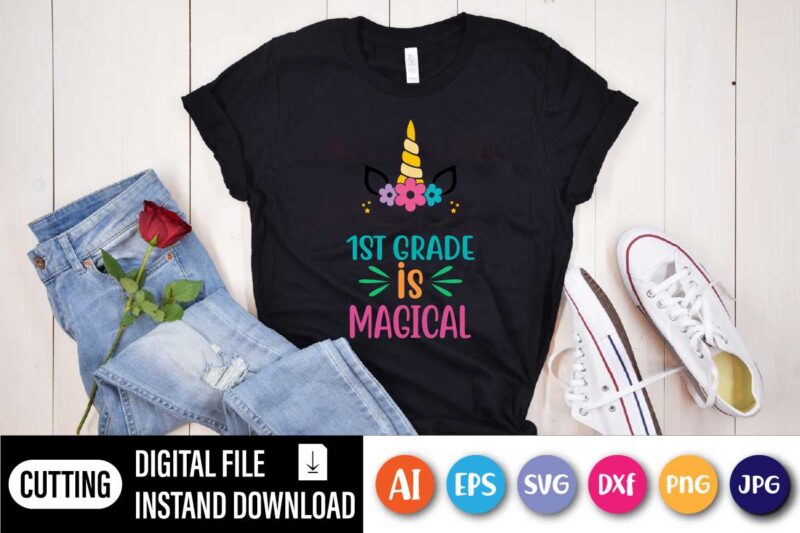 1st Grade Is Magical, Kindergarten, 1st Grade, 2nd Grade Is Magical, Personalized Custom Youth T Shirt, Congratulations Gift, Back To School Shirt, Gift For Kids