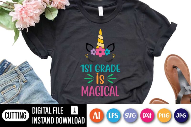 1st Grade Is Magical, Kindergarten, 1st Grade, 2nd Grade Is Magical, Personalized Custom Youth T Shirt, Congratulations Gift, Back To School Shirt, Gift For Kids