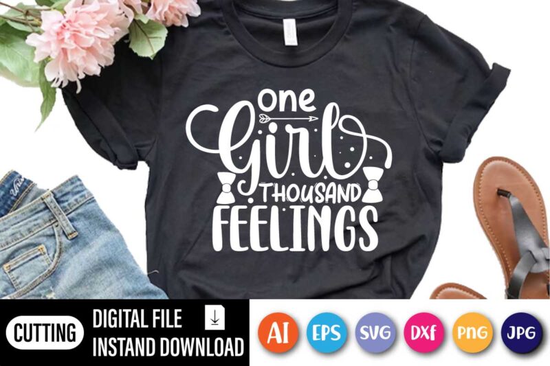 One Girl Thousand Feelings Onesie® Gift for Newborn Baby Girl • Cute Baby Outfit for Coming Home Baby • Cute Baby Girl