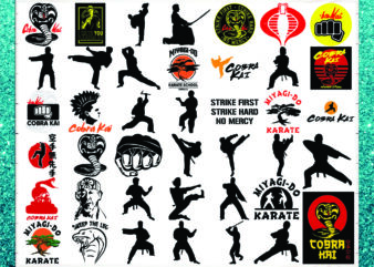 Cobra Kai SVG, Cobra Kai Logo Bundle Svg, Cobra Kai Letter Font Clipart, Karate Kid Png, Cut Files for Cricut Silhouette, Digital Download t shirt vector file