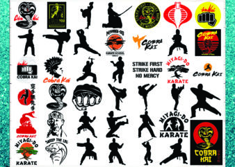 Cobra Kai SVG, Cobra Kai Logo Bundle Svg, Cobra Kai Letter Font Clipart, Karate Kid Png, Cut Files for Cricut Silhouette, Digital Download