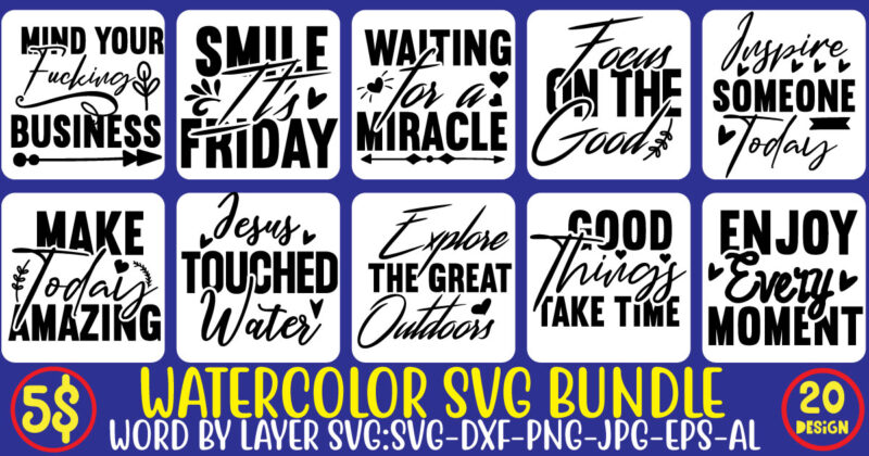 Watercolor svg bundle,watercolor svg quotes t shirt design for sale,Watercolor Clipart, Watercolor Clip Art, Watercolor, Textures, Blobs, Shapes, Printable, cricut svg, Commercial Use, png bundle, digital art,Watercolor Greenery Eucalyptus Clipart,