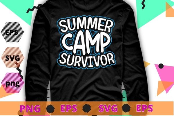Summer camp survivor kids boys girls t-shirt design svg, summer camp survivor png,