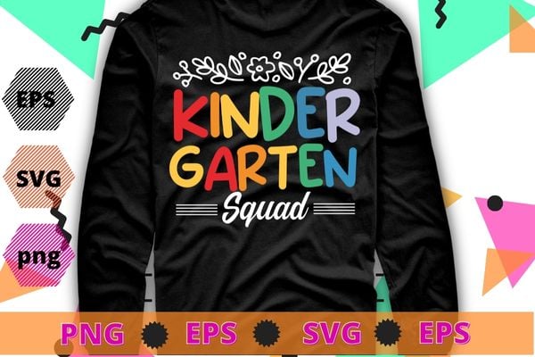 Team Kindergarten Crew tee shirt svg, Teacher Shirt, Kinder Squad, Kindergarten Tribe, School Teacher, Teaching Shirt, Teacher Team,