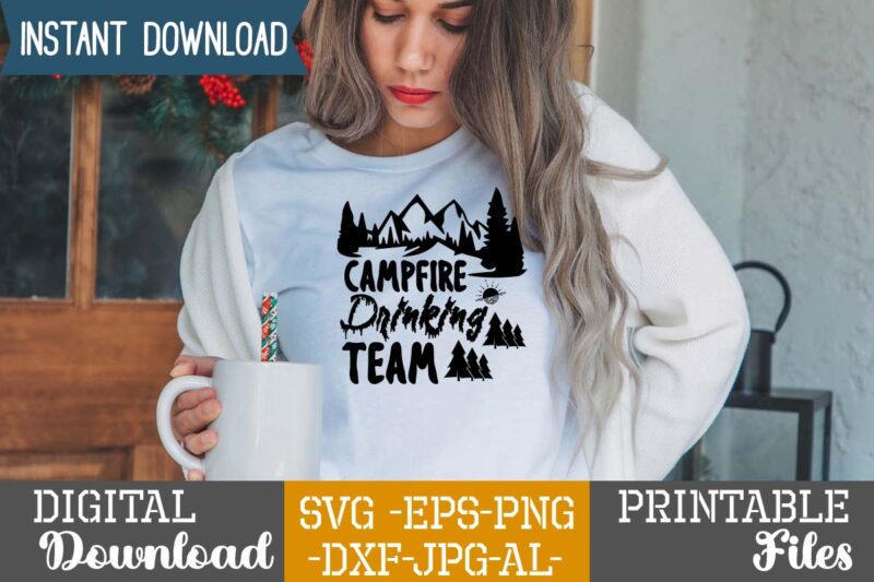 Campfire Drinking Team T-shirt Design