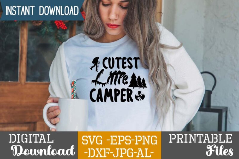 Cutest Little Camper T-shirt Design