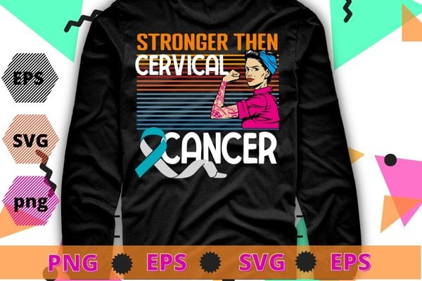 All cancer awareness T-shirt design with strong women messy bun retro vintage vector