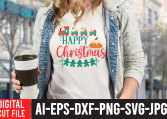 Happy Christmas T-Shirt Design ,Happy Christmas SVG Cut File , Christmas svg bundle, grinch svg, grinch face svg, grinch mask, grinch baby, dxf, png, santa, shirt, Cricut, cut file, hand