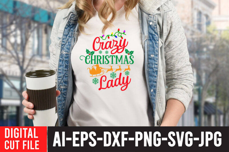 Crazy Christmas Lady SVG Cut File , Christmas svg bundle, grinch svg, grinch face svg, grinch mask, grinch baby, dxf, png, santa, shirt, Cricut, cut file, hand holding ornament ,Christmas