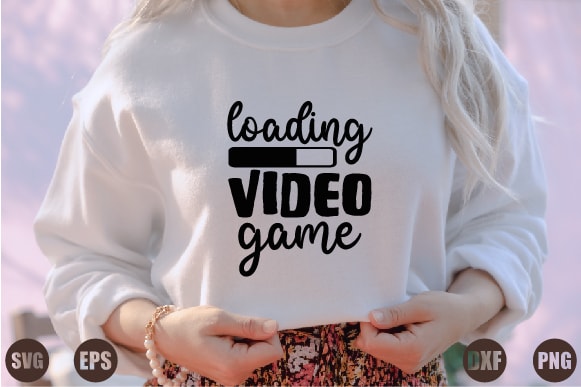 Loading video game t shirt vector graphic