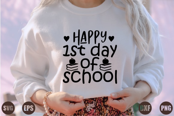Happy 1st day of school graphic t shirt