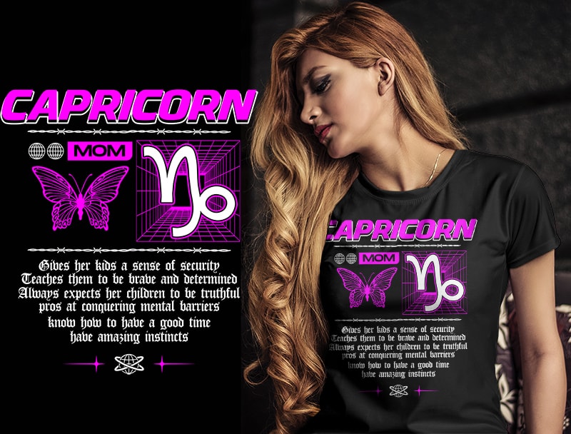 12 ZODIAC MOM tshirt designs bundle PART# 28 ON