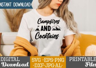 Campfires And Cocktaies T-shirt Design