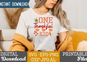 One Thankful Kid SVG Design