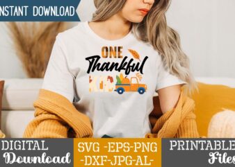 One Thankful Kid sublimation Design