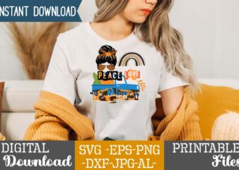 Peace Love Pumpkin sublimation Design