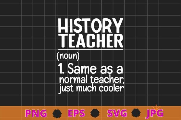 History Teacher Definition Funny Back To School First Day T-Shirt design svg, History Teacher Definition png, Back To School, First Day