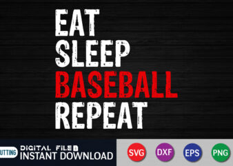 Eat Sleep Baseball Repeat vector illustration