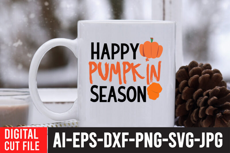 Happy Pumpkin Season T-shirt Design, Fall T-Shirt Design Bundle , Fall SVG Bundle Quotes , Funny Fall SVG Bundle 20 Design , Fall svg bundle, autumn svg, hello fall svg,