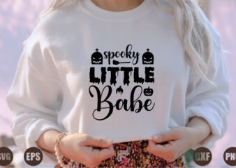 spooky little babe t shirt template vector
