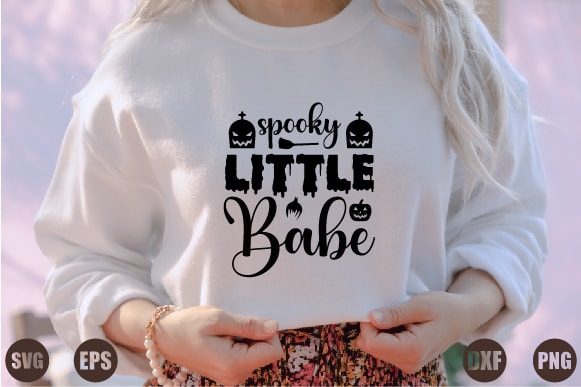 Spooky little babe t shirt template vector