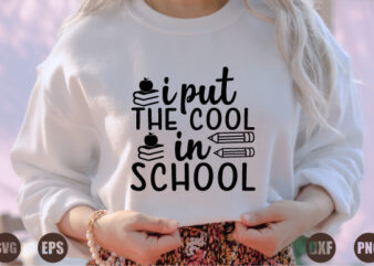 i put the cool in school t shirt design for sale