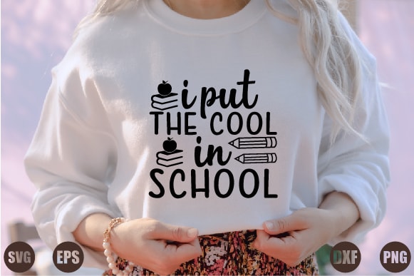 I put the cool in school t shirt design for sale