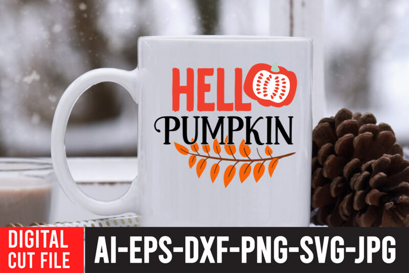 Hello Pumpkin T-shirt Design, Fall T-Shirt Design Bundle , Fall SVG Bundle Quotes , Funny Fall SVG Bundle 20 Design , Fall svg bundle, autumn svg, hello fall svg, pumpkin