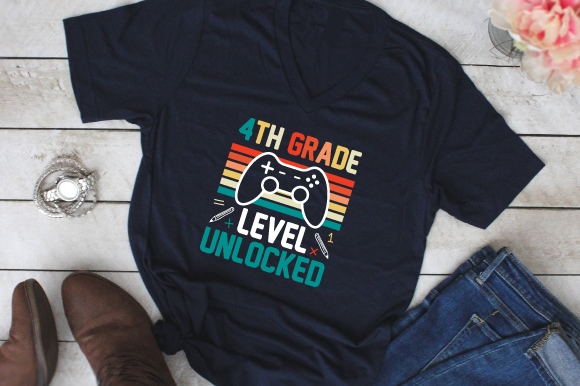 Back to School T-shirt Design Bundle, Gamer Kids Back to School T-Shirts, Level Unlocked Back to School T-shirt Design