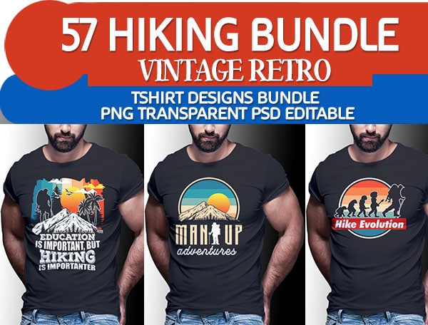 313 ALL VINTAGE RETRO BUNDLE: 57 HIKING, 30 DIVING, 31 SUMMER SURFING, 79 HUNTING AND 115 BICYCLE