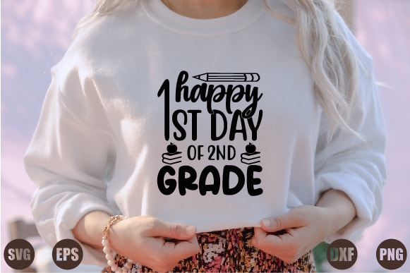 Happy 1st day of 2nd grade graphic t shirt