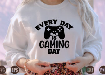 every day is gaming day vector clipart