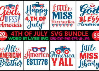 4th of July SVG Bundle SVG, Cricut File, USA Flag Svg, Independence Day, Patriotic Svg, 4th of July Svg Bundle, America Svg, July 4th Svg,Fourth of July Bundle SVG, Cricut