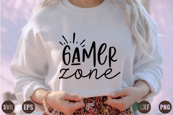Gamer zone t shirt design template