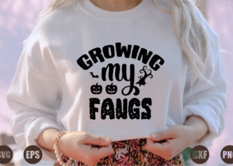 growing my fangs t shirt design template