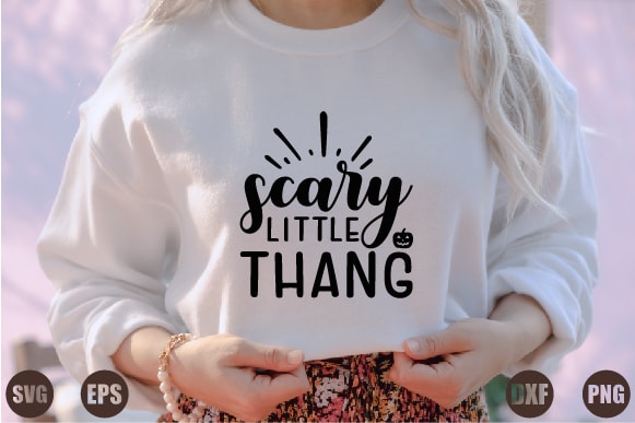 Scary little thang t shirt template vector