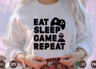 eat sleep game repeat vector clipart