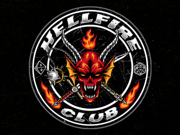 Hellfire badge graphic t shirt