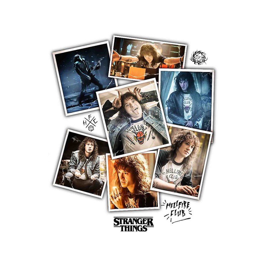 Stranger Things 4 Eddie Munson Scrapbook Photos Png, Stranger Things Png,  Eddie Munson Png, Eddie Munson Design Tshirt, - Buy t-shirt designs