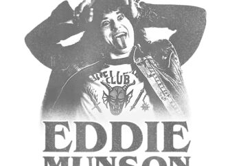 Stranger Things 4 Eddie Munson Demon Horns Png, Stranger Things 4 Png, Eddie Munson Png t shirt template vector