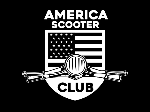 America scooter club t shirt vector