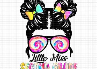Little Miss Second Grade Girl Png, Back To School 2nd Grade Png, Back To School Png, Second Grade Png