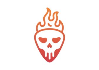 Death Fire Skull 3 t shirt vector illustration