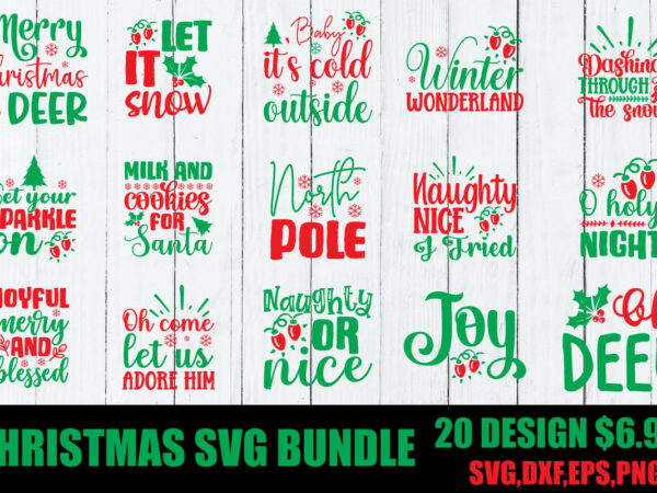 Christmas svg bundle t shirt vector file