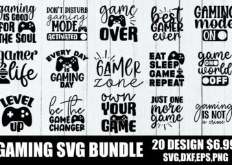 gaming svg bundle t shirt design template