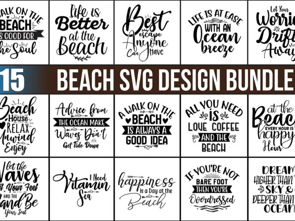Beach svg bundle file t shirt template