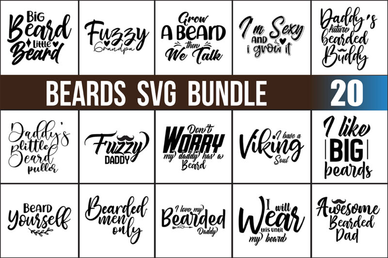 Beards SVG Bundle File