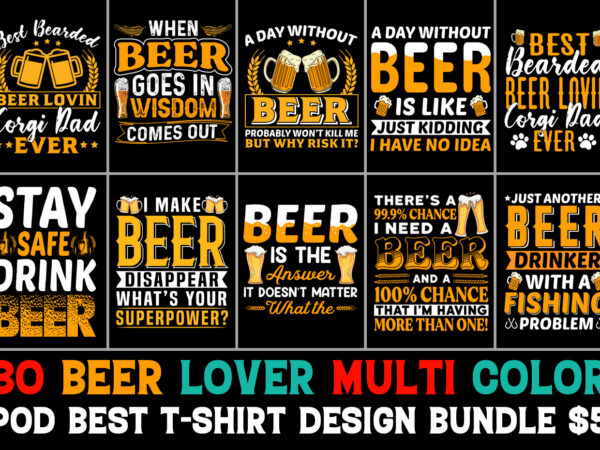 Beer t-shirt design bundle