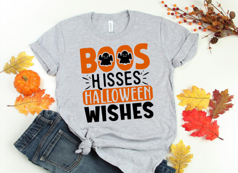 Boos Hisses Halloween Wishes SVG